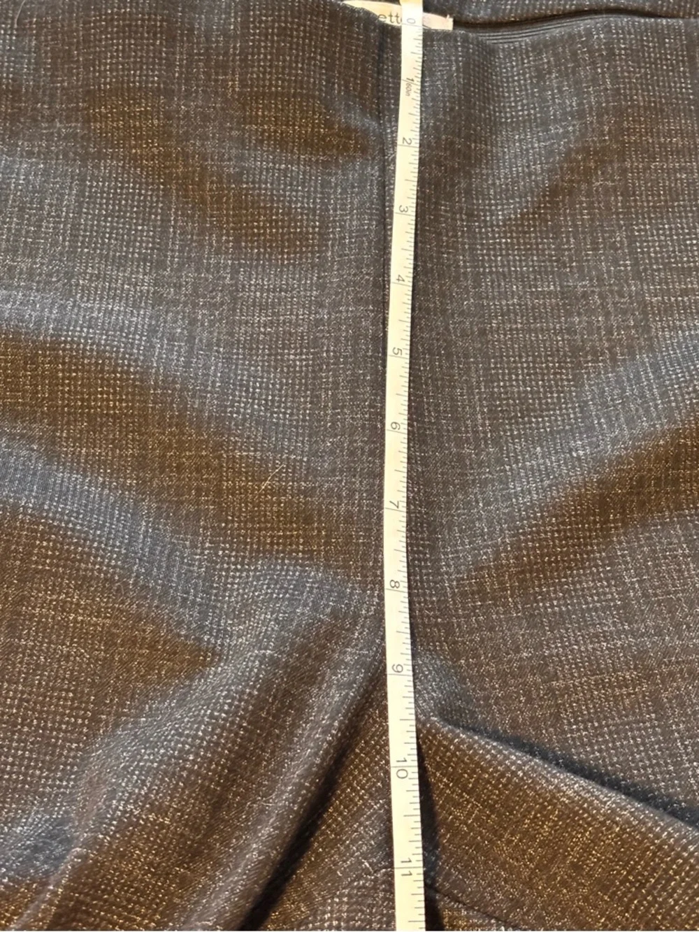🌸 Nanette Lepore Plaid Charcoal Pull On Pants Size Large Office Career Casual